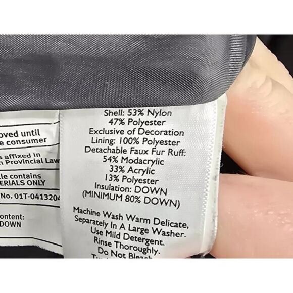 Eddie Bauer Down Vest Womens Small Gray Zip Faux Fur Quilted Puffer Coat 650 FP - Picture 9 of 10